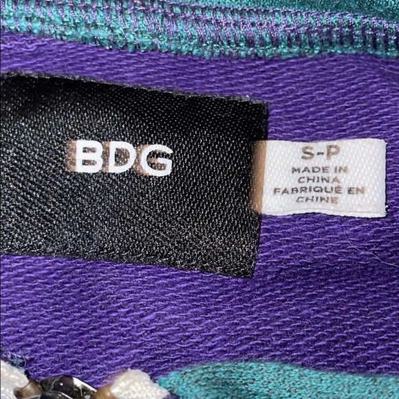 BDG Urban Outfitters purple and green zip up. - Picture 3 of 4